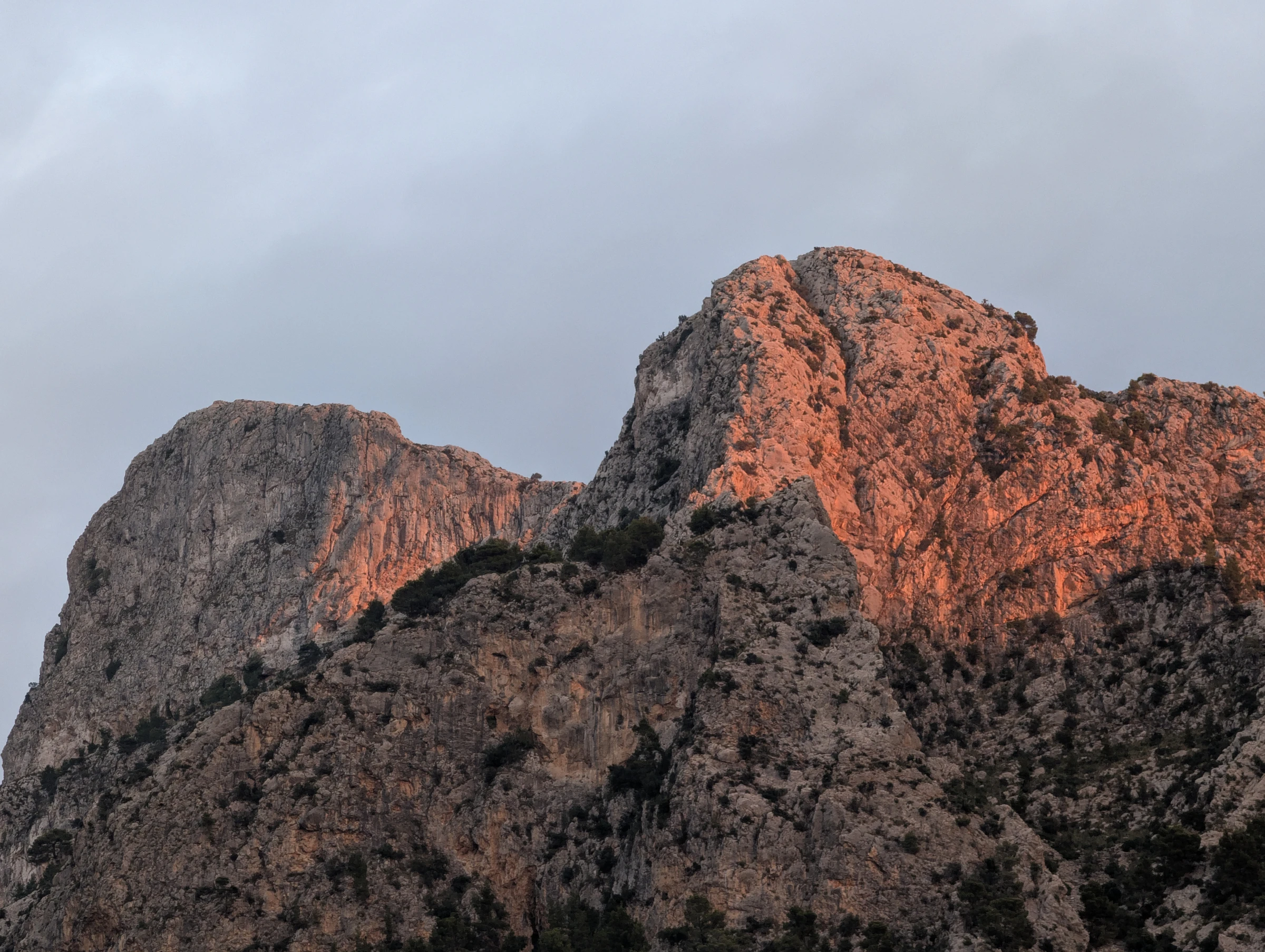 The Tramuntana peaks in dramatic evening light